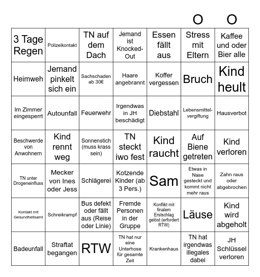 Krisenbingo ´25 Bingo Card