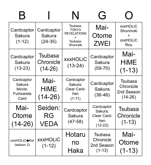 Fall 2025 - Winter 2026 HS Bingo Card