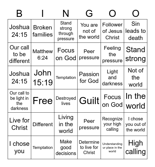 Teen topics-Living in the world Bingo Card