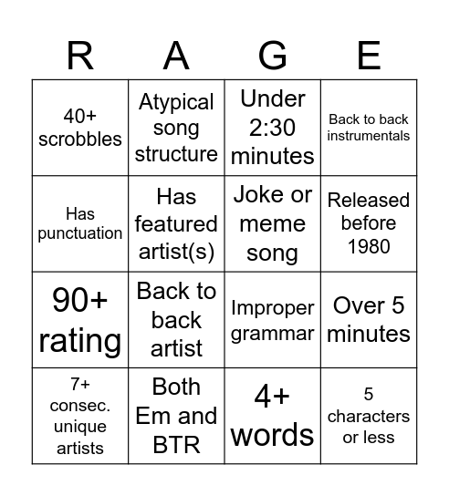 Bingo Card
