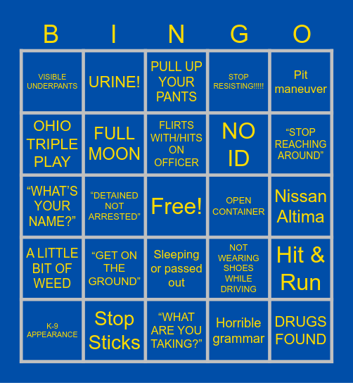 OPL 7/19/25 Bingo Card