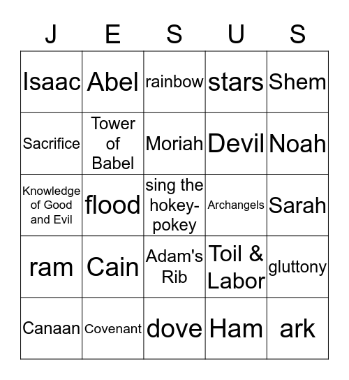 CHAPTERS 1-4 Bingo Card