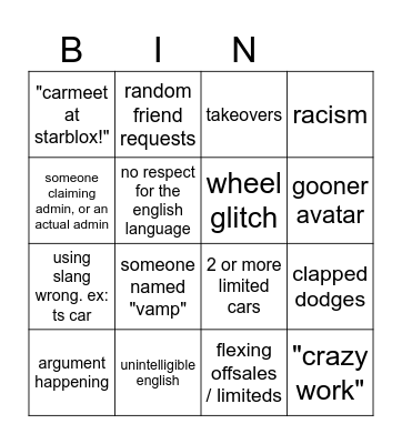 swfl bingo Card