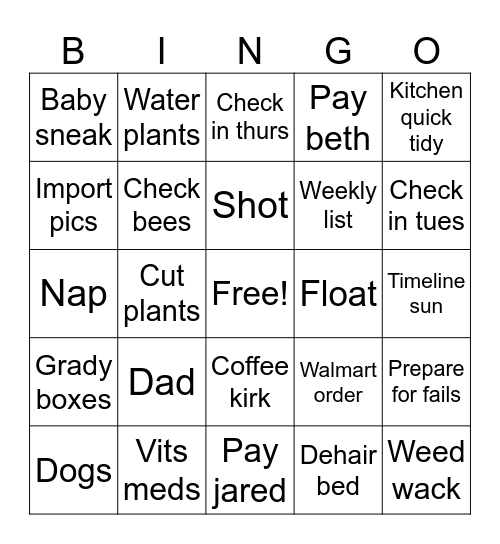 Sujnnnnnnddderrrr Bingo Card