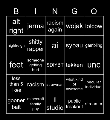 reels Bingo Card
