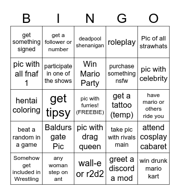 GALAXYCON 2025 Bingo Card