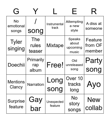 l Bingo Card