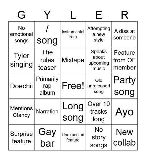 l Bingo Card