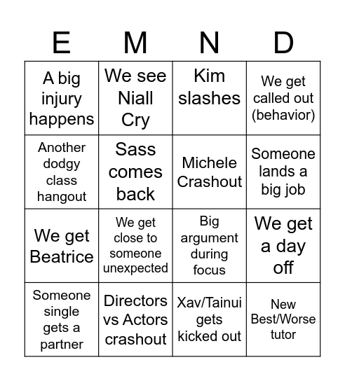 TERM 3 BINGO Card
