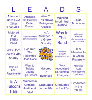 FIND A RAM WHO... Bingo Card