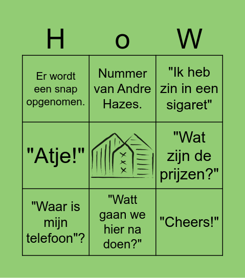 Personeels Uitjeeeee Bingo Card