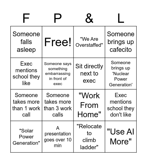 Career Workshop BINGO Card
