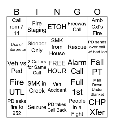 Fall Back Bingo! Bingo Card