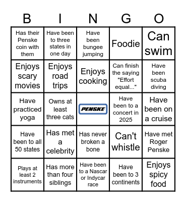 Get to Know the Southeast Managers Bingo Card