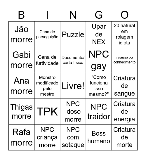 Bingo Pactos Quebrados Bingo Card