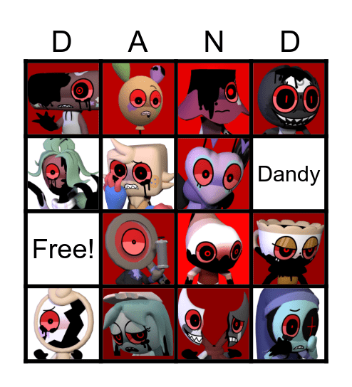Dandy's World Bingo Card