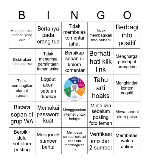 Literasi Digital Bingo Card