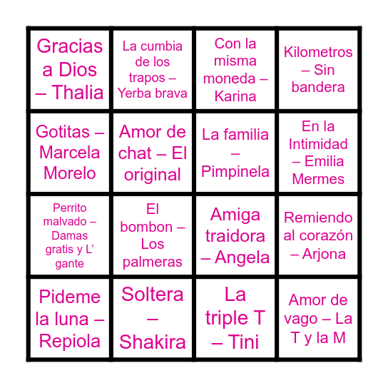 Cumple Ro! Bingo Card