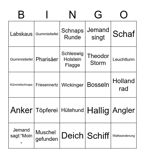 Husum Bingo Card