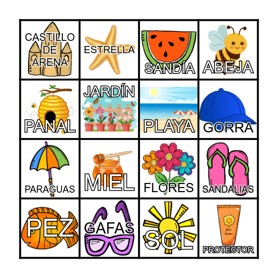 VERANO Bingo Card