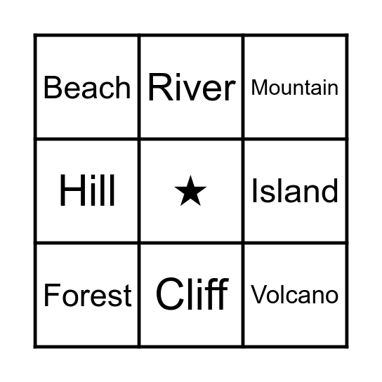 COUNTRYSIDE BINGO Card