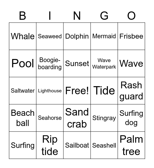 Wave Riders Bingo!! Bingo Card