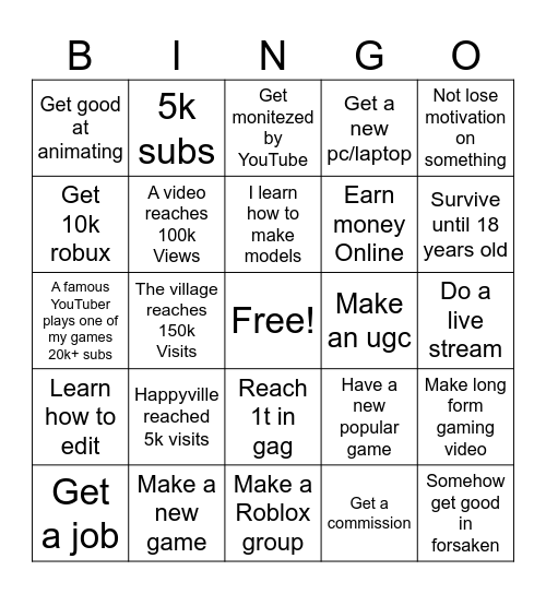 Hicham bingo card Bingo Card