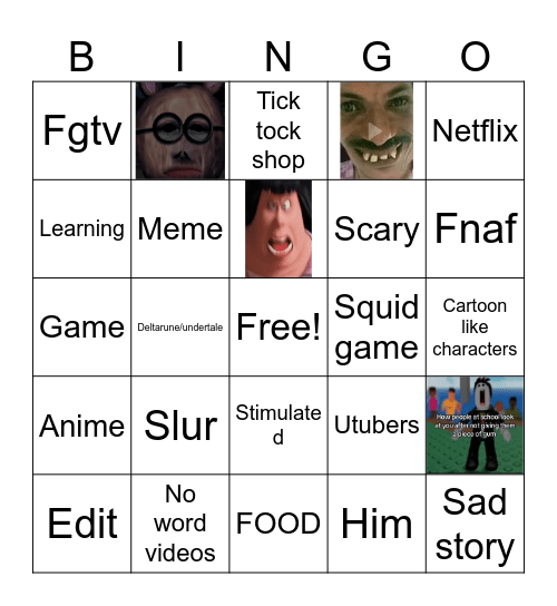 Tim tocky bingo Card
