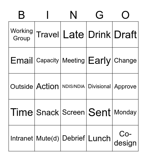 Lingo Bingo Card