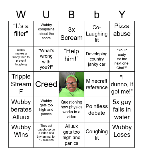 High Laugh You Lose BINGO Card