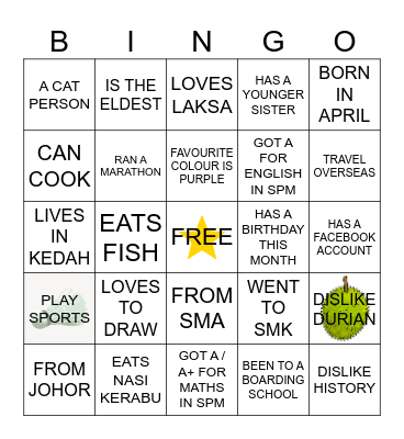HUMAN BINGO Card