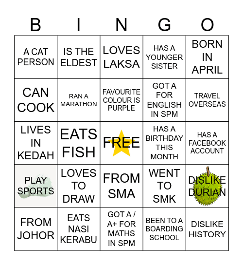 HUMAN BINGO Card
