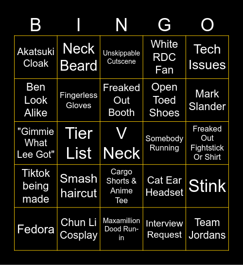RDC EVO BINGO Card