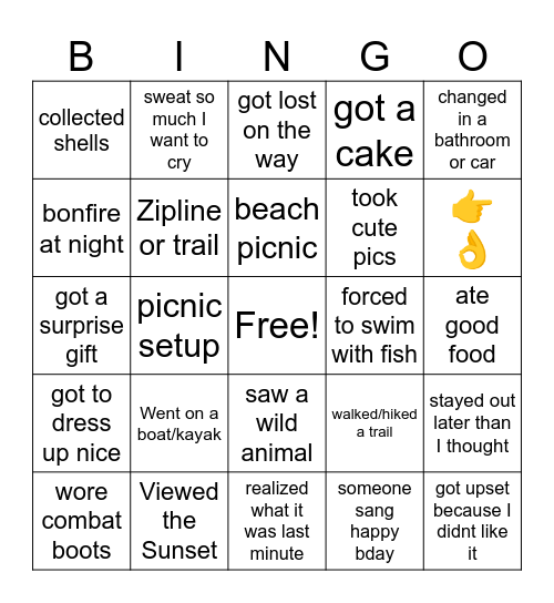 keyla’s birthday bingo Card
