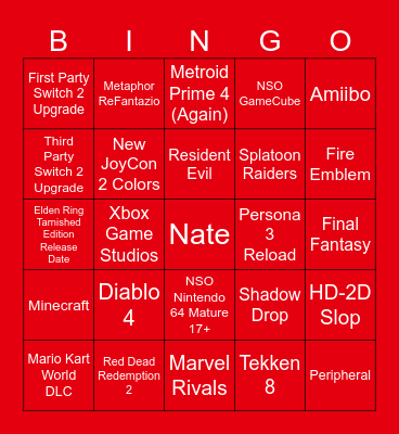 July Direct! Bingo Card