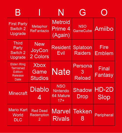 July Direct! Bingo Card
