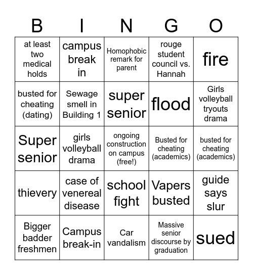 STEAD Bingo Card