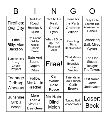 Summertime #4 Bingo Card