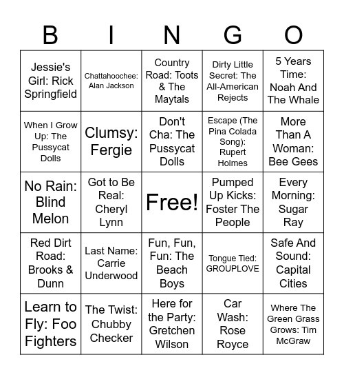Summertime #4 Bingo Card