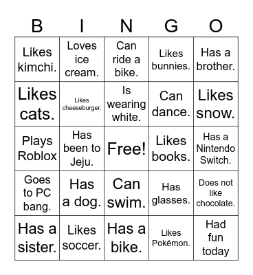 Find Someone Who... Bingo Card