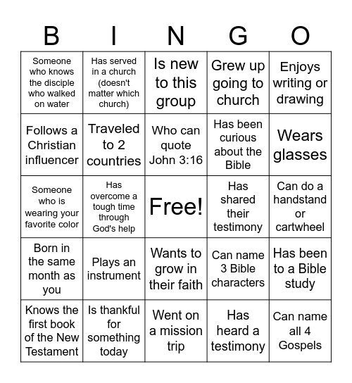 ENC Saipan Human Bingo Card