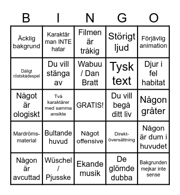 BINGO PICTURES Bingo Card