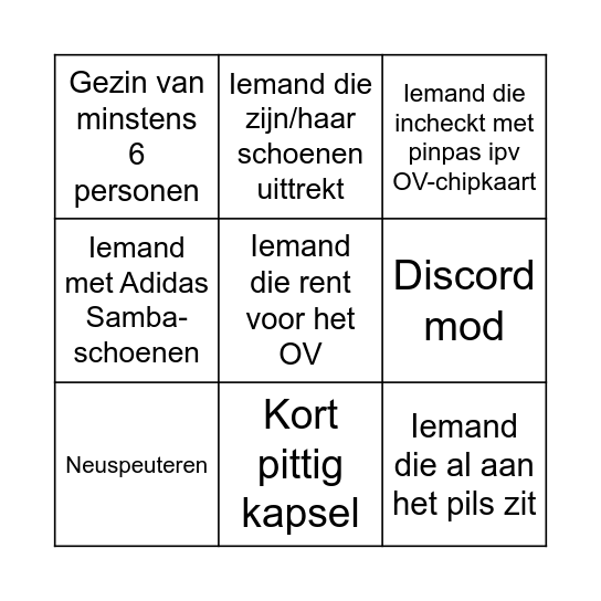 Joost Zee Bingo Card
