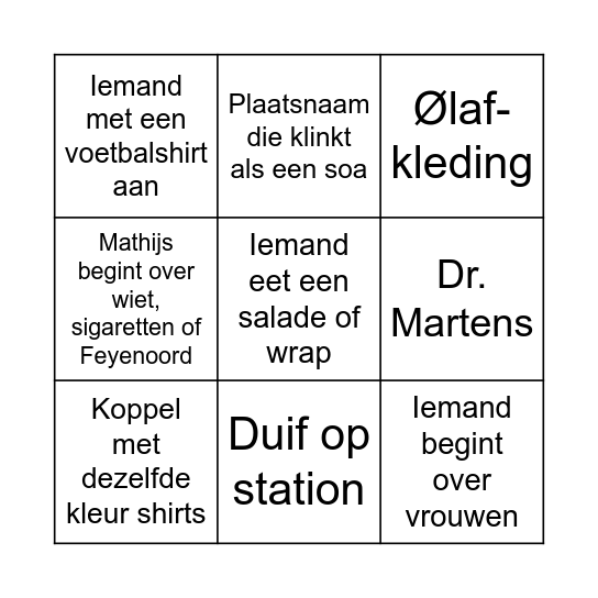 Jasper Koenders Bingo Card
