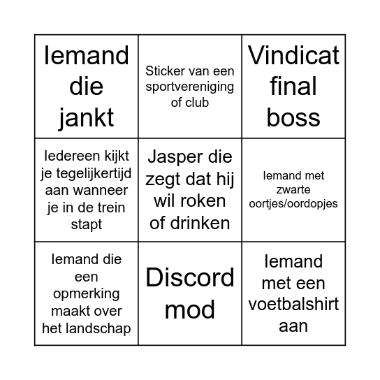 Mathijs Berends Bingo Card