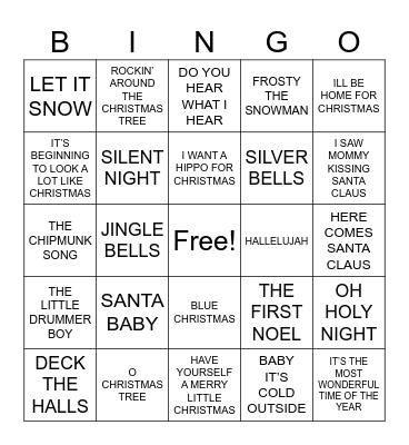 CHRISTMAS IN JULY Bingo Card