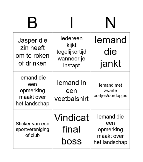 Mathijs Berends Bingo Card