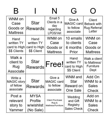 Route 22 Furntiure BINGO Card
