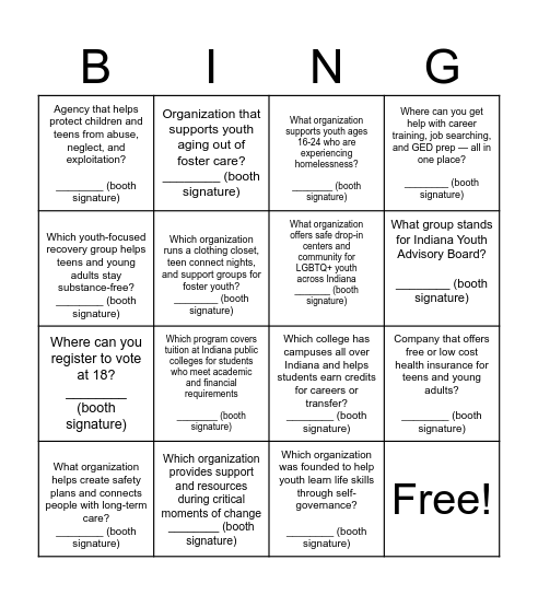 Moving Forward (Jasper) Bingo Card