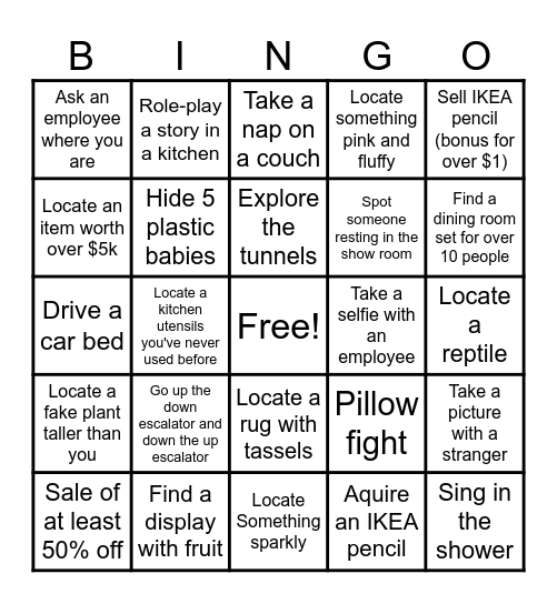 IKEA BINGO Card